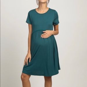 PinkBlush Maternity Dress - Teal